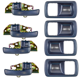 TRQ® - Front and Rear Interior Door Handle and Bezel Set