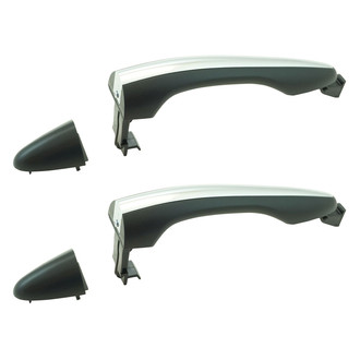 TRQ® - Rear Driver and Passenger Side Exterior Door Handle Set