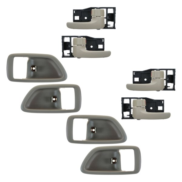 TRQ® - Front and Rear Interior Door Handle and Bezel Set