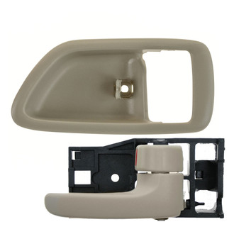 TRQ® - Front or Rear Passenger Side Interior Door Handle and Bezel Set