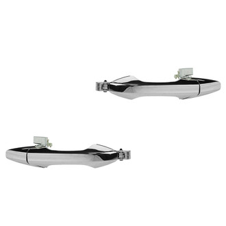 TRQ® - Rear Driver and Passenger Side Exterior Door Handle Set