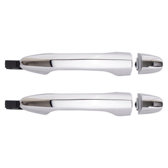 TRQ® - Rear Driver and Passenger Side Exterior Door Handle Set