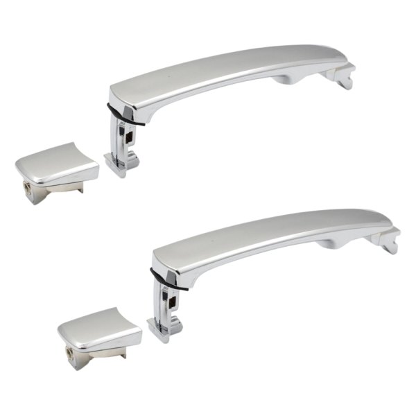 TRQ® - Rear Driver and Passenger Side Exterior Door Handle Set