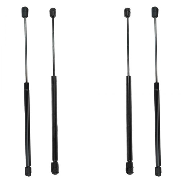 TRQ® - Front and Rear Driver and Passenger Side Hood and Back Glass Lift Support Set