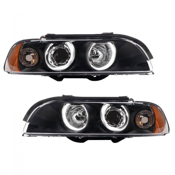 TRQ® - Black Factory Style LED Halo Projector Headlights
