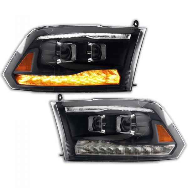 TRQ® - Black Factory Style Projector Headlights with LED Turn Signal