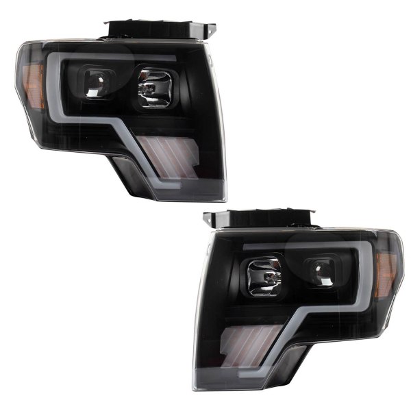 TRQ® - Black Factory Style LED DRL Bar Projector Headlights