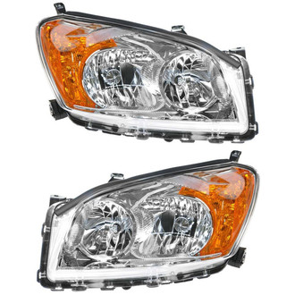 TRQ® HLA74352 - Driver and Passenger Side Replacement Headlights