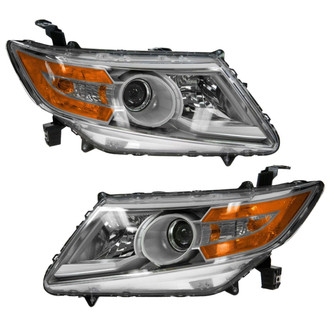 TRQ® HLA74360 - Driver and Passenger Side Replacement Headlights