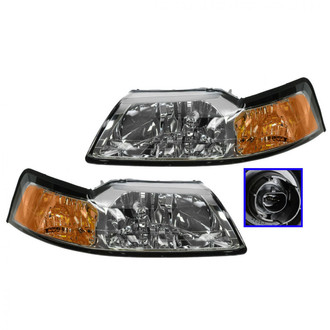 TRQ® - Driver and Passenger Side Replacement Headlights