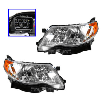 TRQ® HLA79772 - Driver and Passenger Side Replacement Headlights