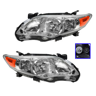 TRQ® - Driver and Passenger Side Replacement Headlights