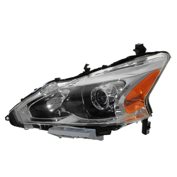 TRQ® - Driver Side Black/Chrome Factory Style With Projector Headlight