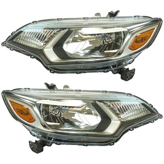TRQ® HLA87391 - Driver and Passenger Side Replacement Headlights
