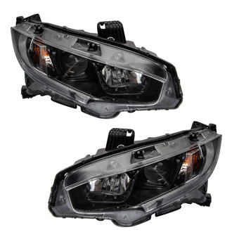 TRQ® - Driver and Passenger Side Replacement Headlights