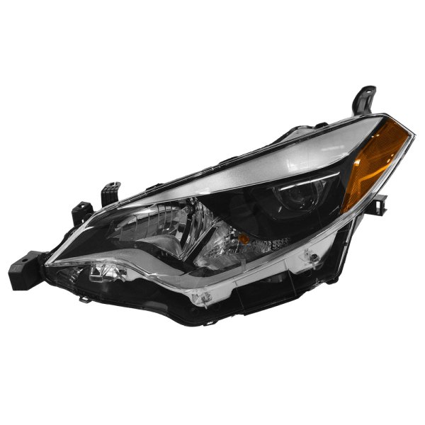 TRQ® - Driver Side Black/Chrome Factory Style With Projector With LEDs Headlight