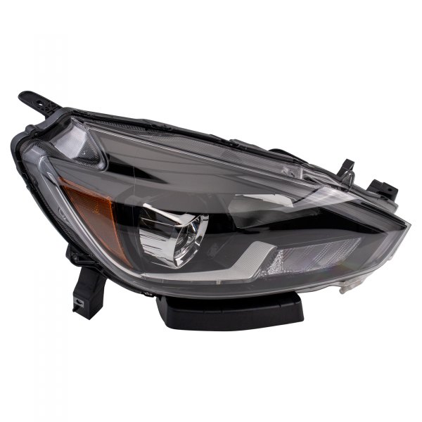 TRQ® - Passenger Side Black Factory Style DRL Bar Projector LED Headlight