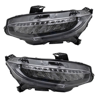 TRQ® - Driver and Passenger Side Replacement Headlights