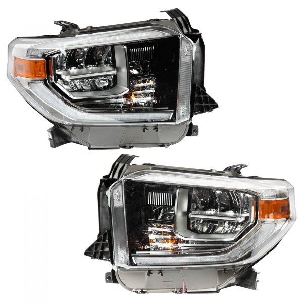 TRQ® - Black/Smoke Factory Style LED Headlights with DRL