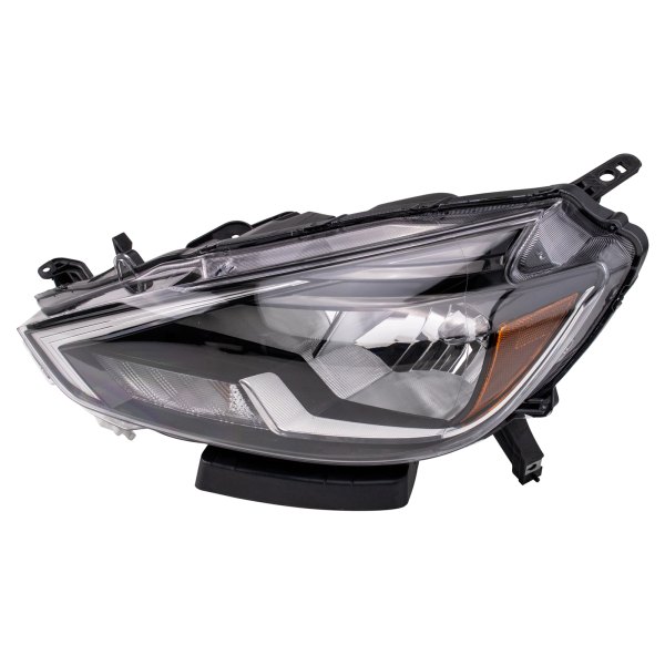 TRQ® - Driver Side Black/Chrome Factory Style Projector Headlight