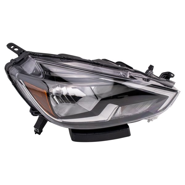 TRQ® - Passenger Side Black/Chrome Factory Style Headlight