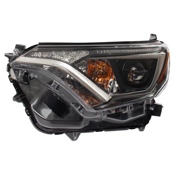 TRQ® - Driver Side Black/Chrome Factory Style Projector Headlight