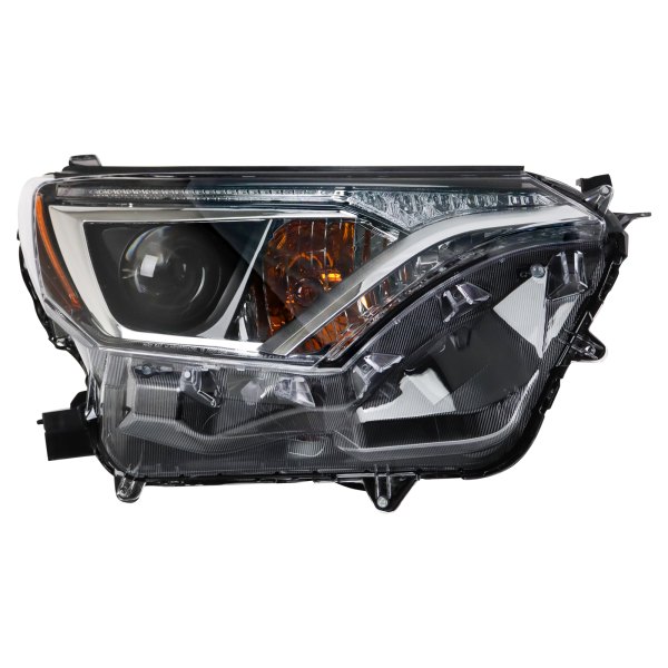 TRQ® - Passenger Side Black/Chrome Factory Style Projector Headlight