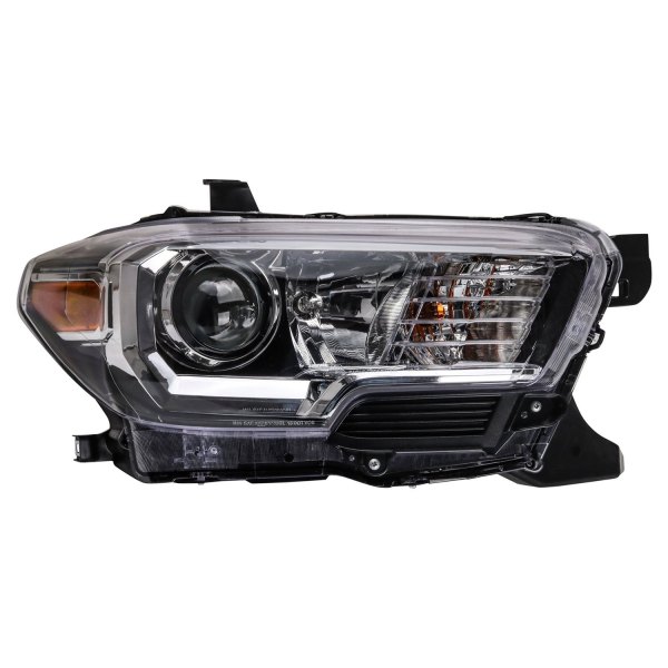 TRQ® - Passenger Side Black/Chrome Factory Style Projector Headlight without LED DRL