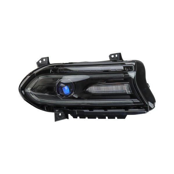 TRQ® - Passenger Side Black Factory Style LED DRL Bar Projector Headlight