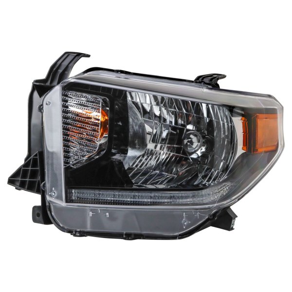 TRQ® - Driver Side Black Factory Style Headlight with LED DRL