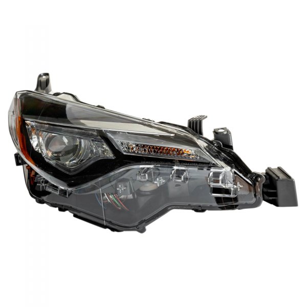 TRQ® - Passenger Side Black/Chrome Factory Style Projector Headlight with LED DRL