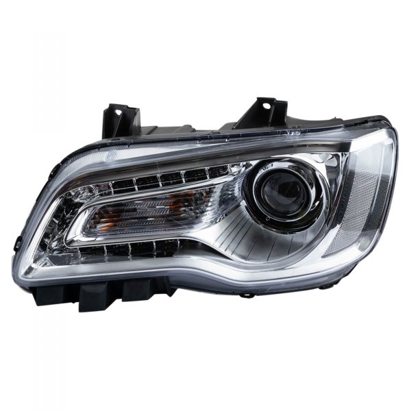 TRQ® - Driver Side Chrome Factory Style Projector Headlight with LED DRL