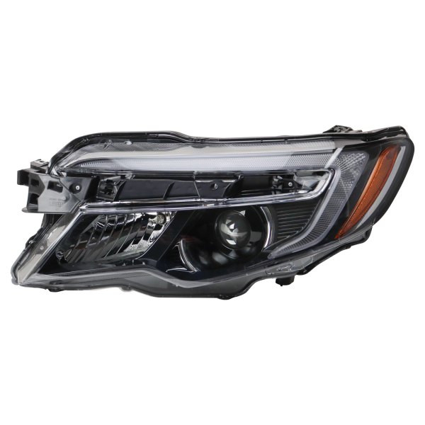 TRQ® - Driver Side Black/Chrome With Projector Headlight