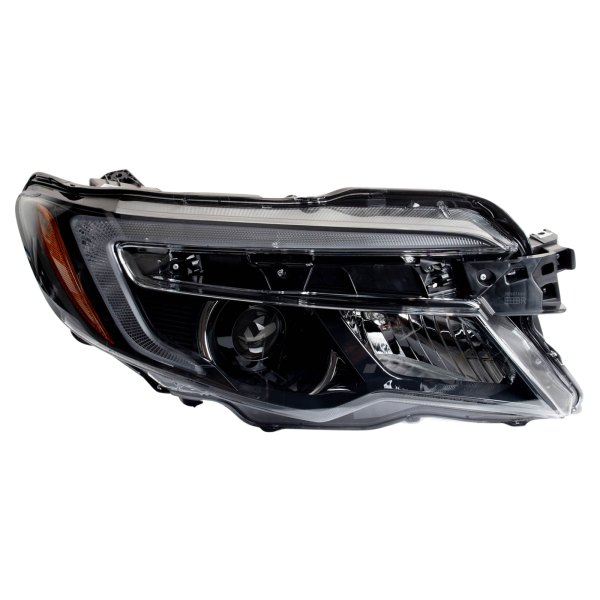 TRQ® - Passenger Side Black/Chrome Factory Style With Projector Headlight