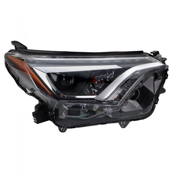 TRQ® - Passenger Side Black Factory Style With Projector LED Headlight