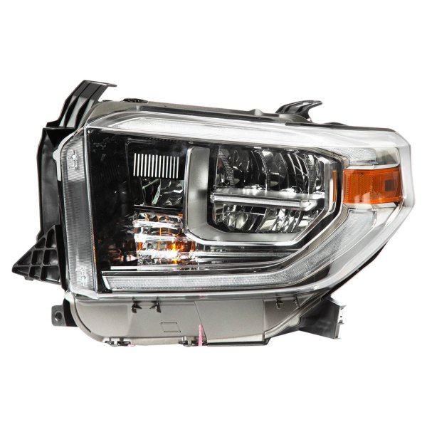 TRQ® - Driver Side Black/Smoke Factory Style LED Headlight with DRL