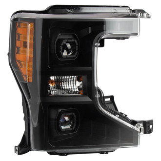 TRQ® - Passenger Side Black Projector Headlight