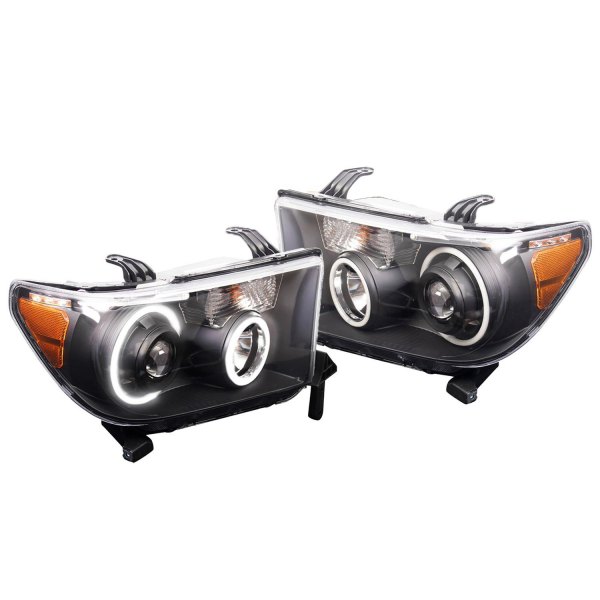 TRQ® - Black Factory Style Dual Halo Projector Headlights