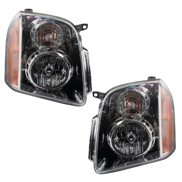 TRQ® - Driver and Passenger Side Chrome Factory Style Headlights