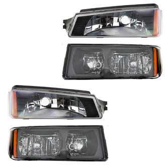 TRQ® - Driver and Passenger Side Replacement Headlights