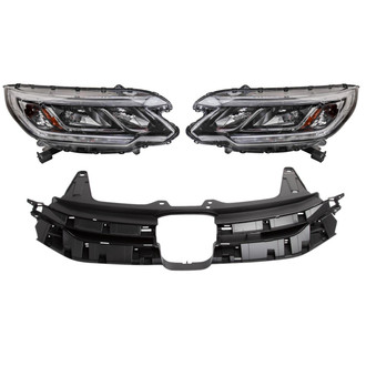 TRQ® LKA17573 - Driver and Passenger Side Replacement Headlights