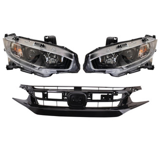 TRQ® - Driver and Passenger Side Replacement Headlights