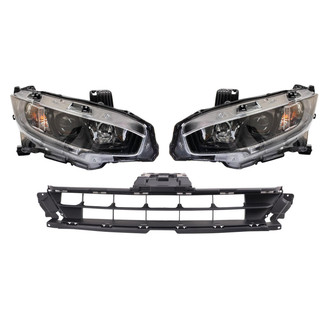 TRQ® - Driver and Passenger Side Replacement Headlights