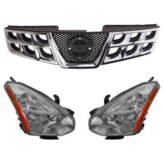 TRQ® - Driver and Passenger Side Replacement Headlights Lens and Housing