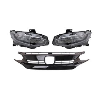 TRQ® - Driver and Passenger Side Replacement Headlights
