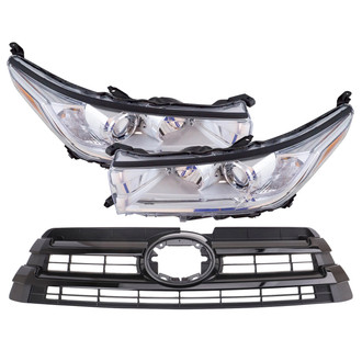 TRQ® - Driver and Passenger Side Replacement Headlights