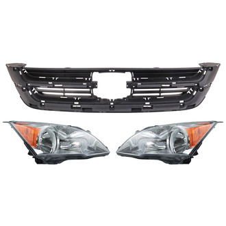 TRQ® - Driver and Passenger Side Replacement Headlights Lens and Housing