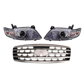 TRQ® - Driver and Passenger Side Replacement Headlights