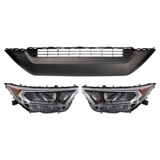 TRQ® - Driver and Passenger Side Replacement Headlight