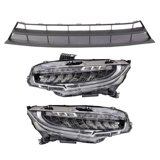 TRQ® - Driver and Passenger Side Replacement Headlights